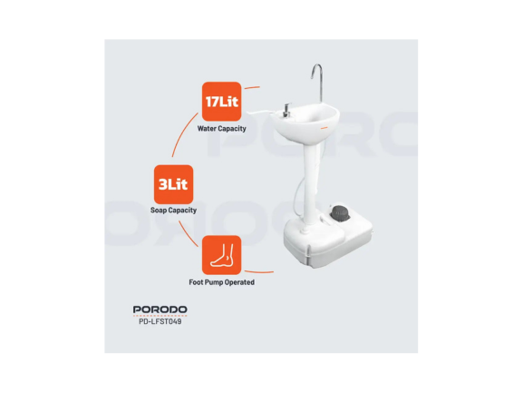 Porodo Lifestyle Portable Handwash Station - White | On-the-Go Hygiene Porodo Lifestyle Portable Handwash Station - White | On-the-Go Hygiene